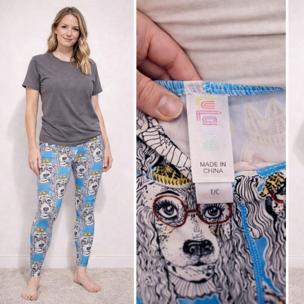 LuLaRoe Blue Dog Print Leggings